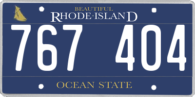 RI license plate 767404