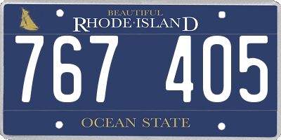 RI license plate 767405