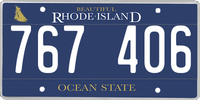 RI license plate 767406
