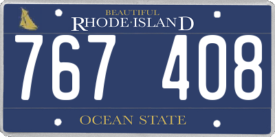 RI license plate 767408
