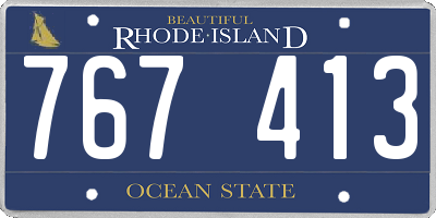 RI license plate 767413