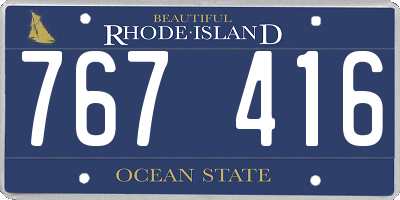 RI license plate 767416