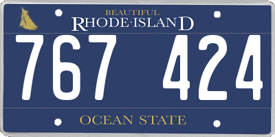 RI license plate 767424