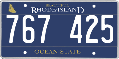 RI license plate 767425