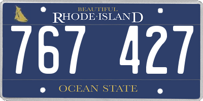 RI license plate 767427