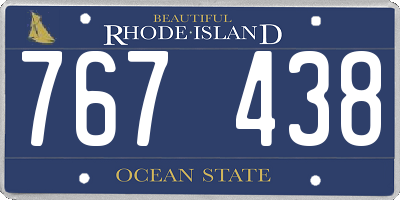RI license plate 767438