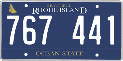 RI license plate 767441