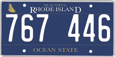 RI license plate 767446