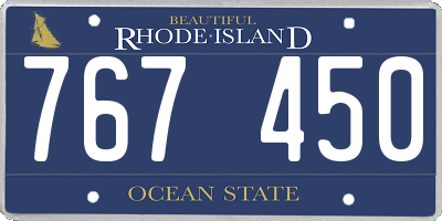 RI license plate 767450