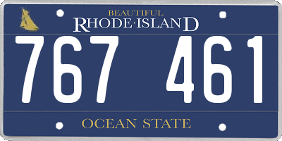 RI license plate 767461