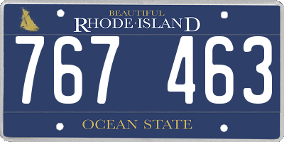 RI license plate 767463