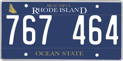 RI license plate 767464