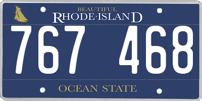 RI license plate 767468