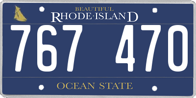 RI license plate 767470