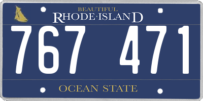 RI license plate 767471