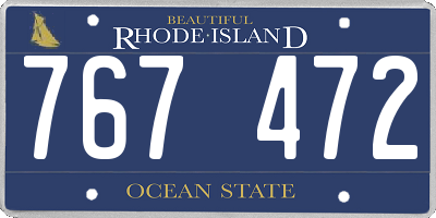RI license plate 767472