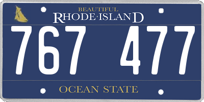 RI license plate 767477