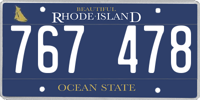 RI license plate 767478