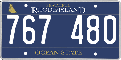 RI license plate 767480