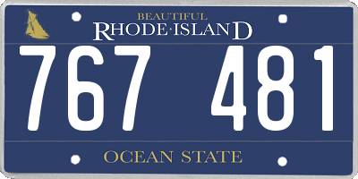 RI license plate 767481