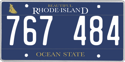 RI license plate 767484
