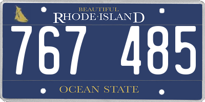 RI license plate 767485