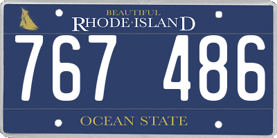 RI license plate 767486