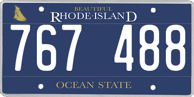 RI license plate 767488