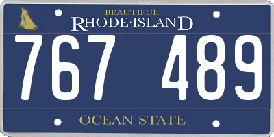 RI license plate 767489
