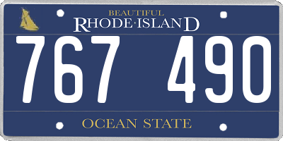 RI license plate 767490