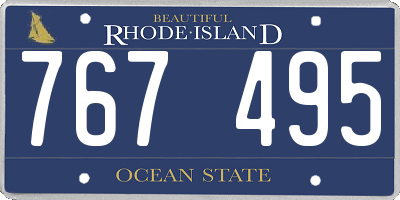 RI license plate 767495