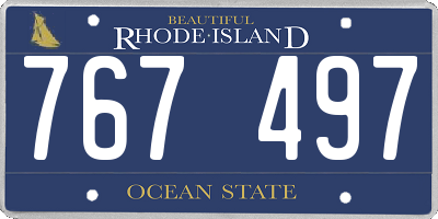 RI license plate 767497