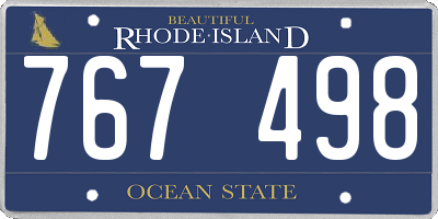 RI license plate 767498