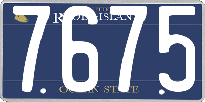 RI license plate 7675