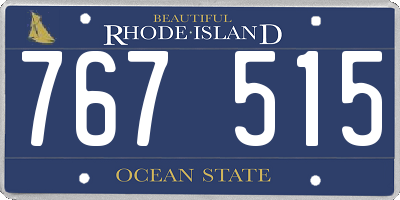RI license plate 767515