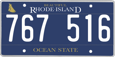 RI license plate 767516
