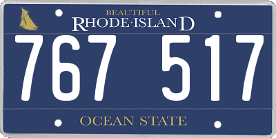 RI license plate 767517