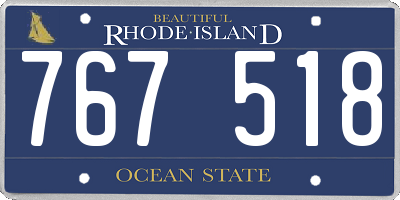 RI license plate 767518