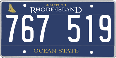 RI license plate 767519