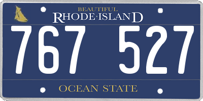 RI license plate 767527