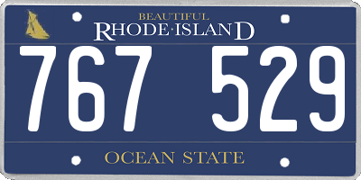 RI license plate 767529