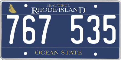 RI license plate 767535