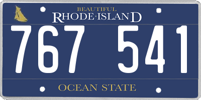 RI license plate 767541