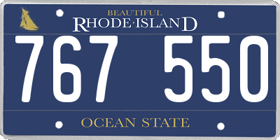 RI license plate 767550