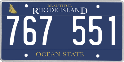 RI license plate 767551