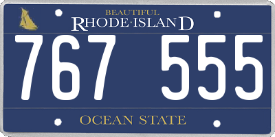 RI license plate 767555