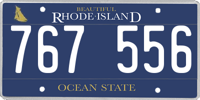 RI license plate 767556