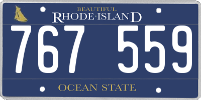 RI license plate 767559