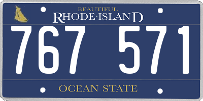 RI license plate 767571