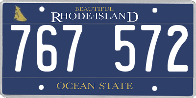 RI license plate 767572